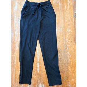 ATHLETA Women's Black Jogger Pants with Ankle Zippers & Side Pockets (Size XXS)